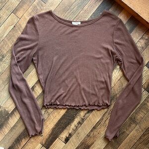 Bozzolo Cropped Long Sleeve Top
